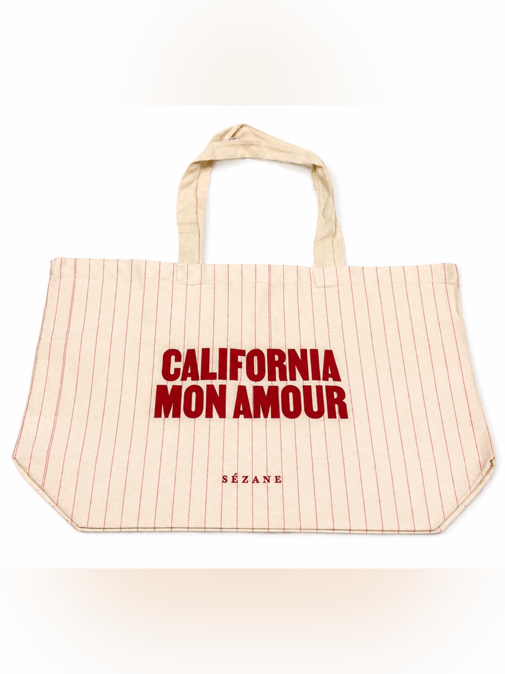 Sézane- “California Mon Amour” Striped Canvas Tote